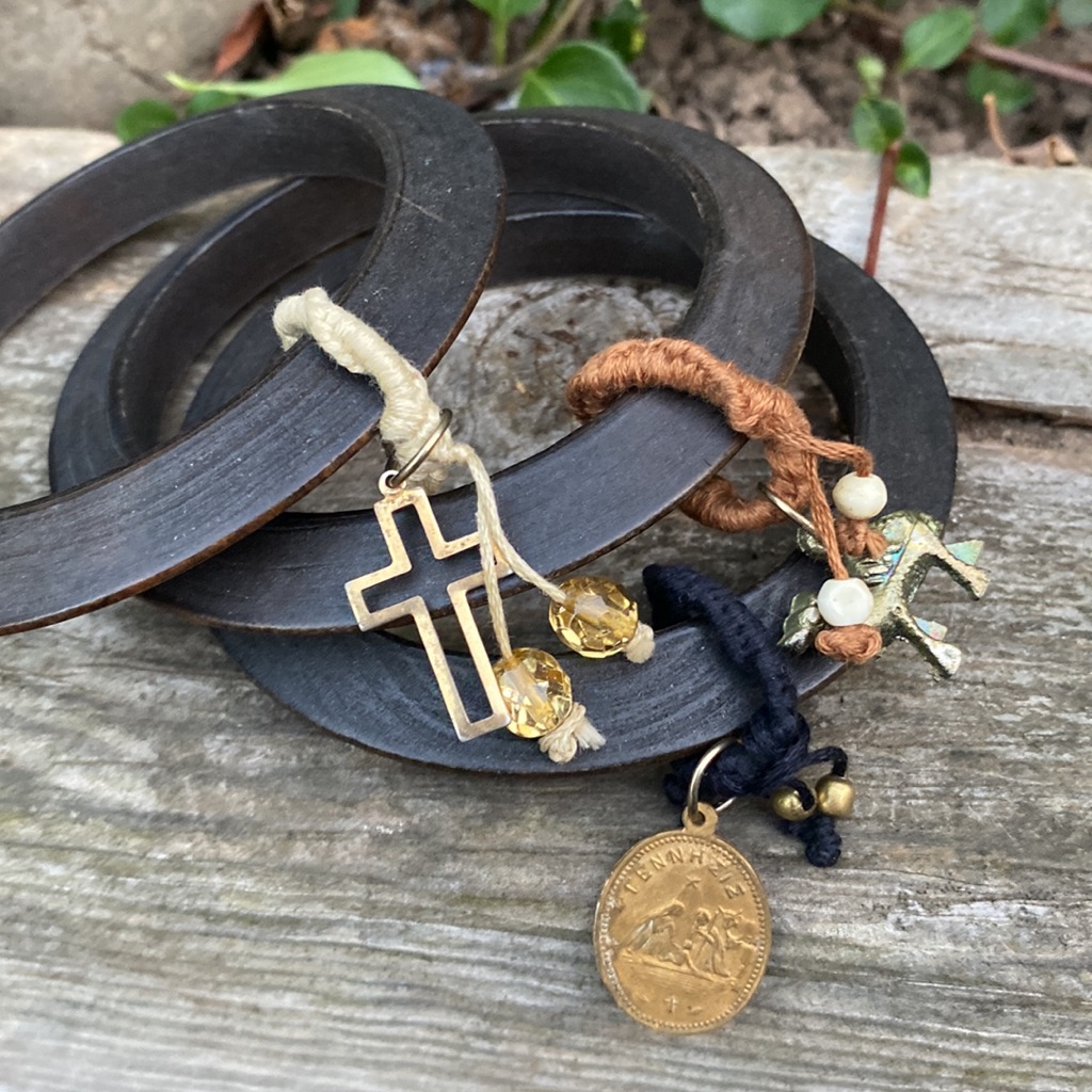 3 Wooden Gypsy Spirt Bangles Custom Made Pieces